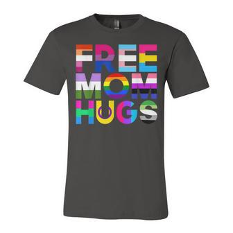 Free Mom Hugs Rainbow Lgbtq Lgbt Pride Month Jersey T-Shirt | Mazezy