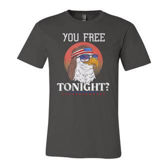 Are You Free Tonight 4Th Of July Retro American Bald Eagle Jersey T-Shirt | Mazezy