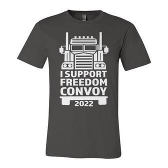 Freedom Convoy 2022 In Support Of Truckers Mandate Freedom Unisex Jersey Short Sleeve Crewneck Tshirt | Favorety UK