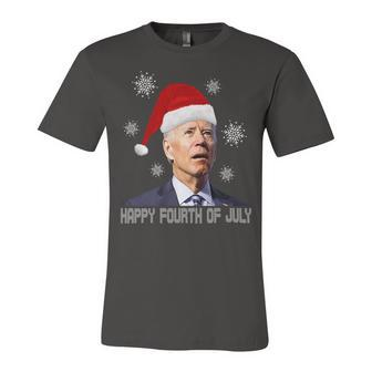 Funny Anti Joe Biden Happy 4Th Of July Merry Christmas Unisex Jersey Short Sleeve Crewneck Tshirt - Monsterry AU