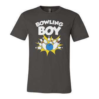 Funny Bowling Gift For Kids Cool Bowler Boys Birthday Party Unisex Jersey Short Sleeve Crewneck Tshirt