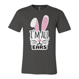 Funny Cute Pink Bunny Im All Ears Rabbit Happy Easter Day Gift For Girls Women Mom Mommy Family Birthday Holiday Christmas Unisex Jersey Short Sleeve Crewneck Tshirt | Favorety UK