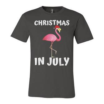 Funny Flamingo Christmas In July For Women Men Kids Unisex Jersey Short Sleeve Crewneck Tshirt - Seseable