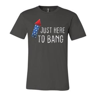 Funny Fourth Of July 4Th Of July Im Just Here To Bang Unisex Jersey Short Sleeve Crewneck Tshirt - Seseable