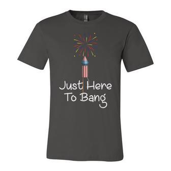 Funny Fourth Of July 4Th Of July Im Just Here To Bang Unisex Jersey Short Sleeve Crewneck Tshirt - Seseable