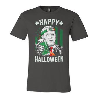 Funny Leprechaun Biden Happy Halloween For St Patricks Day Unisex Jersey Short Sleeve Crewneck Tshirt | Favorety AU