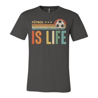 Futbol Is Life Football Lover Soccer Funny Vintage Unisex Jersey Short Sleeve Crewneck Tshirt - Seseable