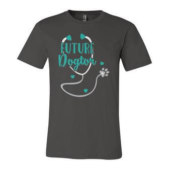 Future Dogtor Cute Veterinarian In Training Vet Tech Jersey T-Shirt | Mazezy