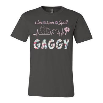 Gaggy Grandma Gift Gaggy Live Love Spoil Unisex Jersey Short Sleeve Crewneck Tshirt - Seseable