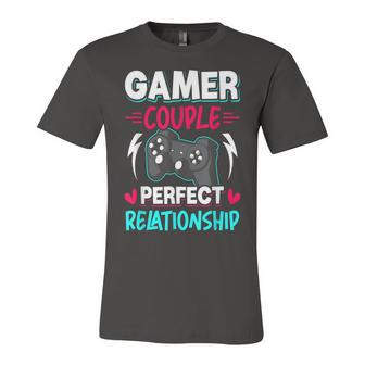 Gamer Couple Perfect Relationship Video Gamer Gaming Unisex Jersey Short Sleeve Crewneck Tshirt - Seseable