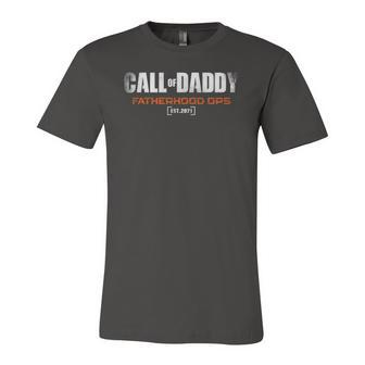 Gamer Dad Call Of Daddy Fatherhood Ops Fathers Day Jersey T-Shirt | Mazezy