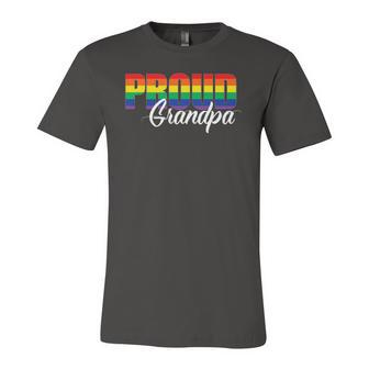 Gay Pride Proud Grandpa Lgbt Ally For Rainbow Jersey T-Shirt | Mazezy