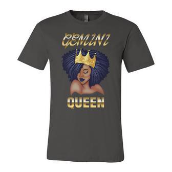 Gemini Queen Born In May-June Black Queen Birthday Unisex Jersey Short Sleeve Crewneck Tshirt - Seseable