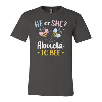 Gender Reveal He Or She Abuela Matching Baby Party Jersey T-Shirt | Mazezy