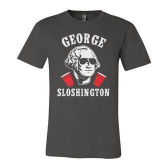 George Sloshington 4Th Of July Aviator American Jersey T-Shirt | Mazezy