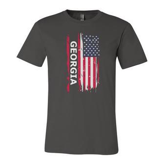 Georgia American Flag Jersey T-Shirt | Mazezy