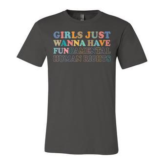 Girls Just Wanna Have FunDamental Human Rights Jersey T-Shirt | Mazezy