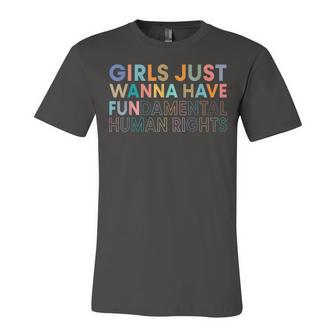 Girls Just Wanna Have Fundamental Rights Jersey T-Shirt | Mazezy