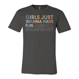 Girls Just Wanna Have Fundamental Rights V2 Jersey T-Shirt | Mazezy