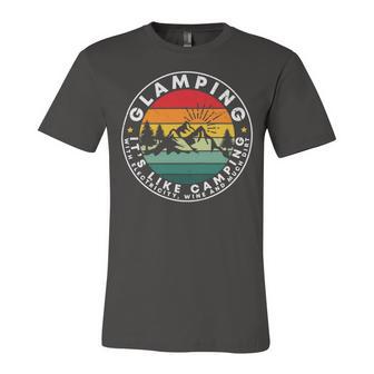 Glamping Definition Glamper Camping Unisex Jersey Short Sleeve Crewneck Tshirt | Favorety CA