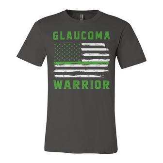 Glaucoma Warrior Usa Flag United States Flag Green Ribbon Glaucoma Glaucoma Awareness Unisex Jersey Short Sleeve Crewneck Tshirt | Favorety AU