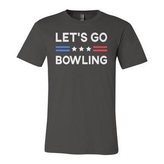 Lets Go Bowling Conservative Us Flag Bowler Lucky Bowling Jersey T-Shirt | Mazezy