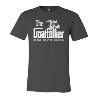 The Goatfather Goat Dad Farm Animal Lover Farmer Jersey T-Shirt | Mazezy