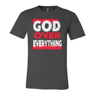God Over Everything Religion Jesus Jersey T-Shirt | Mazezy