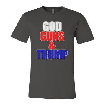 God Gun & Trump Vintage Christian Jersey T-Shirt | Mazezy