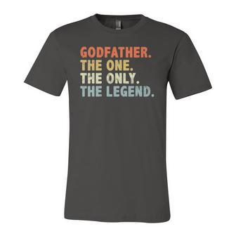 Godfather The One Only Legend Fathers Day For Father Jersey T-Shirt | Mazezy