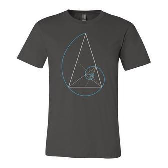 Golden Triangle Fibonnaci Spiral Ratio Jersey T-Shirt | Mazezy