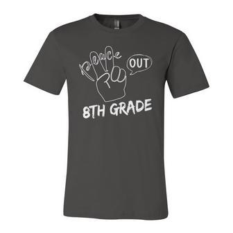 Graduate Eighth Grader Student Peace Out 8Th Grade Jersey T-Shirt | Mazezy