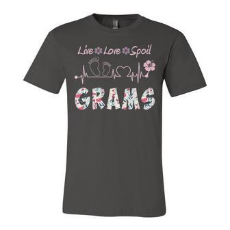Grams Grandma Gift Grams Live Love Spoil Unisex Jersey Short Sleeve Crewneck Tshirt - Seseable