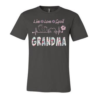 Grandma Gift Grandma Live Love Spoil Unisex Jersey Short Sleeve Crewneck Tshirt - Seseable