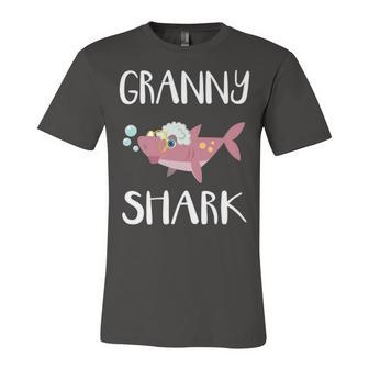 Granny Grandma Gift Granny Shark V2 Unisex Jersey Short Sleeve Crewneck Tshirt - Seseable