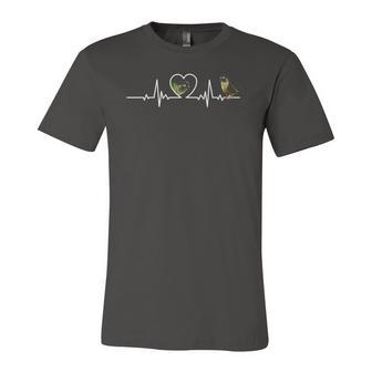 Green Cheek Conure Heartbeat Parakeet Parrot Lover Apparel Jersey T-Shirt | Mazezy