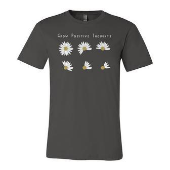 Grow Positive Thoughts Tee Floral Bohemian Style Jersey T-Shirt | Mazezy