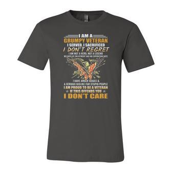 Im A Grumpy Veteran Fathers Day From Son Daughter Jersey T-Shirt | Mazezy