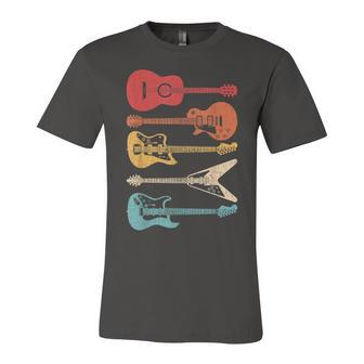 Guitar Lover Retro Style For Guitarist Jersey T-Shirt | Mazezy