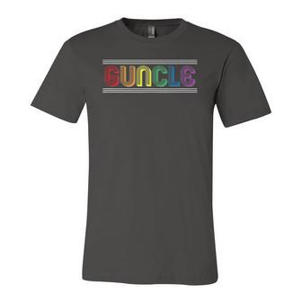 Guncle Gay Uncle Lgbt Pride Flag Jersey T-Shirt | Mazezy