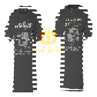 Halloween Gender Reveal He Or She Dad To Be Pumpkin Jersey T-Shirt | Mazezy