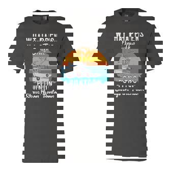 What Happens On The Pontoon Stays On The Pontoon Jersey T-Shirt | Mazezy
