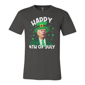 Happy 4Th Of July Biden Leprechaun Shamrock St Patricks Day Jersey T-Shirt | Mazezy