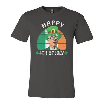 Happy 4Th Of July Joe Biden Leprechaun St Patricks Day Jersey T-Shirt | Mazezy