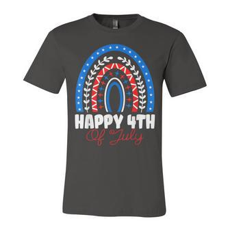 Happy 4Th Of July Celebration 4Th Of July Rainbow Unisex Jersey Short Sleeve Crewneck Tshirt - Seseable