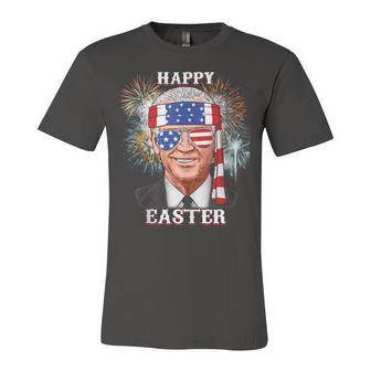 Happy Easter Confused Joe Biden 4Th Of July Funny Unisex Jersey Short Sleeve Crewneck Tshirt - Seseable