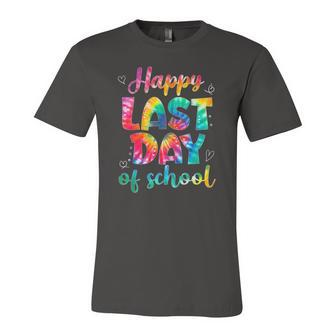 Happy Last Day Of School Teacher Student Graduation Tie Dye Jersey T-Shirt | Mazezy