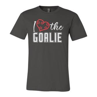 Heart The Goalie Lacrosse Mom Lax For Boys Girls Team Jersey T-Shirt | Mazezy