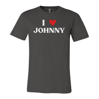 I Heart Johnny Red Heart Jersey T-Shirt | Mazezy