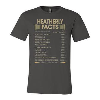 Heatherly Name Gift Heatherly Facts Unisex Jersey Short Sleeve Crewneck Tshirt - Seseable